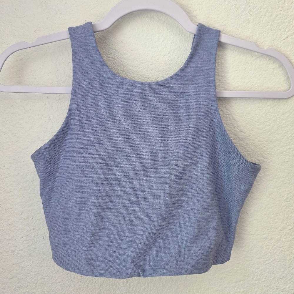 Outdoor Voices sports bra, light blue and pink, Size XS